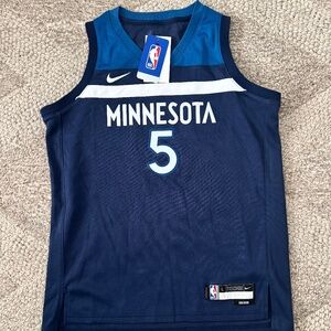 NWT- Youth Large Anthony Edward’s Timberwolves jersey with embroidered signature